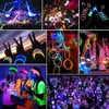 Bracelets lumineux lumineux, bâtons fluorescents avec connecteurs pour la fabrication de colliers et Halloween noël 240126