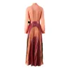 21096 XXL 2024 Runway-jurk Lente-zomerjurk Ronde hals met panelen en lange mouwen Merk dezelfde stijl Damesjurk Mode Hoge kwaliteit SH