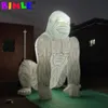 6mH (20ft) With blower wholesale Customizable color giant Inflatable Gorilla with led lights,large Inflatable monkey Ground Balloon for advertising decoration