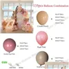 Party Decoration 135st fördubblade aprico Pearl Pink Balloons Garland Kit Wedding Decoration Creak Peach Color Arch Baby Shower Birthday DHK0A