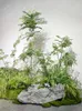 装飾的な花シミュレーションJACARANDA MIMOSIFOLIA GREEN PLANTAL FLOAR FAKE TREES