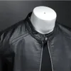 Printemps automne veste en cuir hommes col montant mince Pu mode Moto casual manteau mâle Moto Biker vêtements d'extérieur 240130
