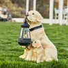 Trädgårdsdekorationer Solar Animal Light Waterproof Dogs Decorative Outdoor Lighting Staty Led Night For Pathway Yard Wildlife Decoration