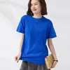 女性用Tシャツ2024夏の女性半袖OネックTシャツファッションカジュアルコットンレディースブラックホワイトシャツトップ