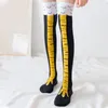 Frauen Socken Frühling Herbst Winter Mittlere High School Mädchen Socken lustige Huhn Pfote Strumpf Über-knie Druck Dünne Bein lange Strümpfe