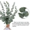 Kwiaty dekoracyjne sztuczne eukaliptus pozostawia zielone gałęzie roślin do wystroju stołu weselnego Fałszywe rośliny Dekoracja świąteczna 2024