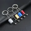 Keychains Metal Car Speed Gearbox Keychain Cool Men's Gear Head Keyrings Creative Manual Transmission Lever Key Holder Wallet Pendant