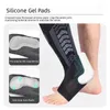 1 Pair Nylon Compression Calf Ankle Sleeves Knitted Anti-Collision Silicone Shin Guards Protectors Sports Cycling Football Socks 240129