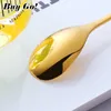 Spoons Short Handle Stainless Steel Ice Spoon Colorful Kitchen Cold Drink Fruit Mixing Coffee Cream Small Dessert Scoop 1PC