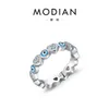 Band Rings Modian Populära S925 Sterling Silver Devils Eye Ring för kvinnors mångsidiga dropplim Blue Eye Hot Selling Ring X7en