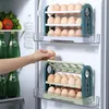 Kitchen Storage Flip Egg Shelving Refrigerator Side Door Vertical Box Japanese Fresh-Keeping Anti-Fall Multi-Layer Special Rack