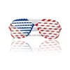 Banner Flagi American Flag Shutter Shades Kieliszki USA Patriotyczne plastikowe okulary przeciwsłoneczne na Dzień Pamięci Niezależność Czerwona Blue i Drop dhl4H