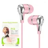 Wired Headphones 3.5mm Sport Earbuds With Bass Phone Earphones Stereo Headset Mic Volume Control Music