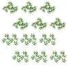 Decorative Flowers 20 Pcs Piping Bamboo Leaves Artificial Green Fake Pipeline Branches Adornments Silk Cloth