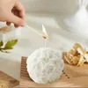 Hantverksverktyg Rose Ball Candle Silicone mögel Diy Oregelbunden geometrisk våg Roterande mögel Runda gör harts