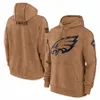 T-Shirt Philadelphia''Eagles''Brown Men Women Youth 2023 Salute To Service Club Pullover Hoodie