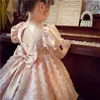 Girl Dresses Flower Girls Princess Bow Baby Wedding Party Trailing Dress Teenager Children Kids Elegant Vestidos Clothes For 3-15Years