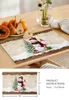 Tapetes de mesa 4/6 peças, boneco de neve de natal, floco de neve, robin, cozinha, decoração de jantar, casa, tigela, copo