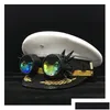 ベレツ2022スチームパンク女性男性軍事帽子ドイツバイザーキャップアーミーギアグラス皮質サイズS M L XL XXLドロップデリバリーDHELQ