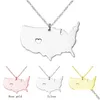 Pendant Necklaces Us State Map Necklace Rose Gold Usa Geography Pendants Necklaces Charm Jewelry Stainless Drop Delivery Jewelry Neckl Dh9Sp