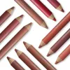 Lip Pencil Set Professional Makeup Full Brown Matte Long Lasting Permanent Lipstick Beauty Woman Makeup Products 240124