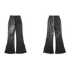 Мужские брюки, джинсы для унисекс, с вощеной лентой с покрытием, микроклеш, весна-лето 2024, модный брендовый комплект длиной до пола, архивная мода