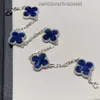 Cleef Jewelry Van Four Leaf Clover Bracelet 2024 Christmas New Product Bracelet Women Designer Bracelet Luxury Peter Stone Blue Pendant Necklace High Quality