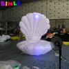 4 mW (13,2 pieds) avec ventilateur en gros publicité promotion coquille de mer gonflable avec lumières LED palourde géante sirène scène danse défilé décoration