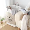 Laundry Bags Large Capacity Dirty Clothes Basket Home Bathroom Storage Foldable Cotton Linen Sundries Organizer Cases