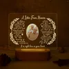 أضواء ليلية مخصصة هدية تعاطف فريدة من نوعها للعرف في ذكرى إطارات الصور المحبة مع PO و Text Memorial Plaque Lamp