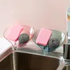 Kitchen Storage Sponge Drain Holder For Sink Scourer Rack Silicone Suction Cup Soap Drying Box Organizer