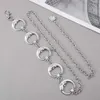 Altri set di gioielli Cintura in metallo gotico con sole e luna per le donne Boho Catena a vita alta Gioielli regalo Fascia da sposa Catene celestiali Accessori per abiti YQ240204