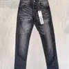 جينز جينز الجينز الأرجواني بنطلون أزياء بنطلون مستقيم تصميم رجع