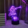 Nachtlichten lol League of Legends Game Figuur Yasuo Yi Zed 3D LED Neon Light For Kid Sit Room kleurrijke decor kerstlampcadeau