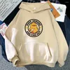 Kadın Hoodies Kadın Polar Sweatshirt 2024 Kış uzun kolu o Boyun Gevşek Hoodie Sevimli Ördek Bıçak Baskı Sıcak Gündelik Sokak Giyim