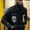 남자 재킷 23SS 검은 야구 재킷 남자 디자이너 재킷 티파니 가죽 슬리브 뉴욕 남성 코트 925