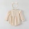 Girl Dresses Korean Baby Girls Princess Rompers Born Infants Smocked Dress For Birthday Baptism Children Sweet Clothes Twin Clothing