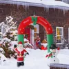クリスマスの装飾アーチインフレータブルサンタスノーマンアーチウェイホームガーデンの装飾屋外ドロップデリバリーDHOC6