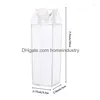 Water Bottles 500Ml Plastic Clear Milk Carton Bottle Reusable Juice Transparent Sport Leakproof Cup2023 Box Drinking S8H9 Drop Delive Dhu5L