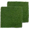 Tapis d'herbe de poulailler à fleurs décoratives, 2 pièces, coussins artificiels, fourniture de faux coussins, tapis de jardin simulé