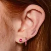 Boucles d'oreilles JINFU plaqué or pour femmes, couleur CZ Zircon, pierre de naissance, cadeau d'anniversaire féminin, bijoux en gros, 2024