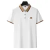 Polos da uomo Minglu Summer Cotton Golf Polot Shirts Ape da api di lusso Clavoro corto Colore Solido Business Casual