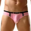 Cuecas homens macio oco u convexo bolsa lingerie cinto sexy roupa interior baixa cintura briefs alta elástica calzoncillos hombr