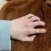 Cluster Ringe Für Frauen Mann Retro Gold Farbe Uhr Form Persönlichkeit Ring Verstellbare Öffnung Schmuck Zubehör Geschenk Anillos Bague