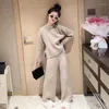 Clothing Sets Teen Girls Sweater Set Autumn Long Sleeve Knitwear Top Knitted Wide Leg Pants 2Pcs Children Costumes Casual Kids Clothes