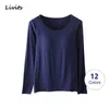 Women TShirts Builiin Bra Padded Stretchable Modal Tops Tshirts Long Sleeve Plain Sexy Casual Korean Spring Autumn SA0067 240118