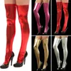 Women Socks Sexy Women's Wet Look PU Leather Leggings Thigh High Stockings Party Clubwear Pantyhose Long Stocking