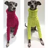 Hundebekleidung Winter-Pullover mit hohem Kragen, italienischer Windhund, Whitbit, Rollkragenpullover, warmer Overall, Mantel für Welpen, thermisch gestrickt