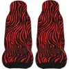 Car Seat Covers Red Zebra Women Front Cover Protector Dust Resistant Comfortable Nonslip Accessories Fit For Cars