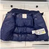 Down Coat Child Boys Fashion Winter Windproof z kapturem płaszcze luksusowe projektant granatowy kud chłopiec puff kurtki dziecięce ubrania d otfuk